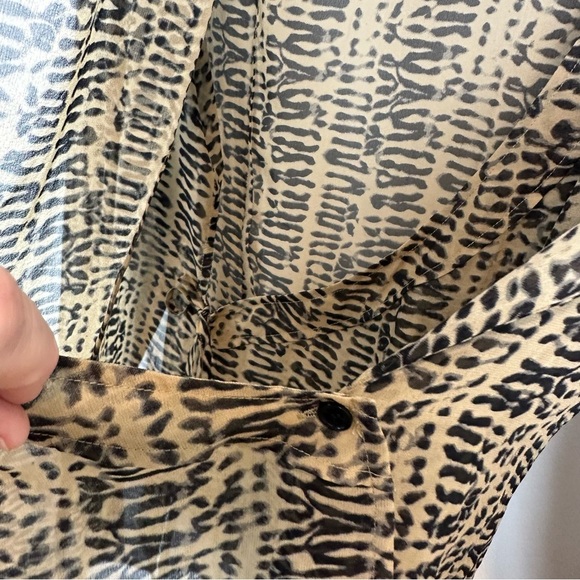 Lauren Ralph Lauren Silk Animal Print Blouse L - Picture 7 of 11